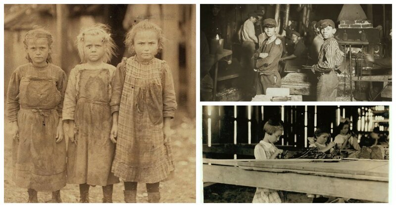 Лишенные детства: эксплуатация детского труда в США начала XX века (12 фото)