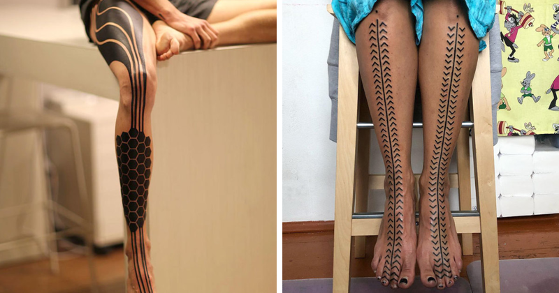Сногсшибательные татуировки на ногах (46 фото)