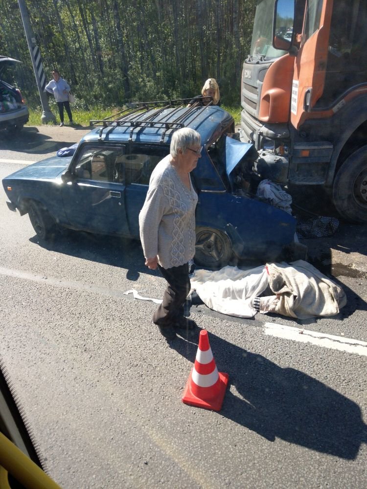 Пожилая женщина погибла в ДТП с грузовиком (3 фото + 2 видео)