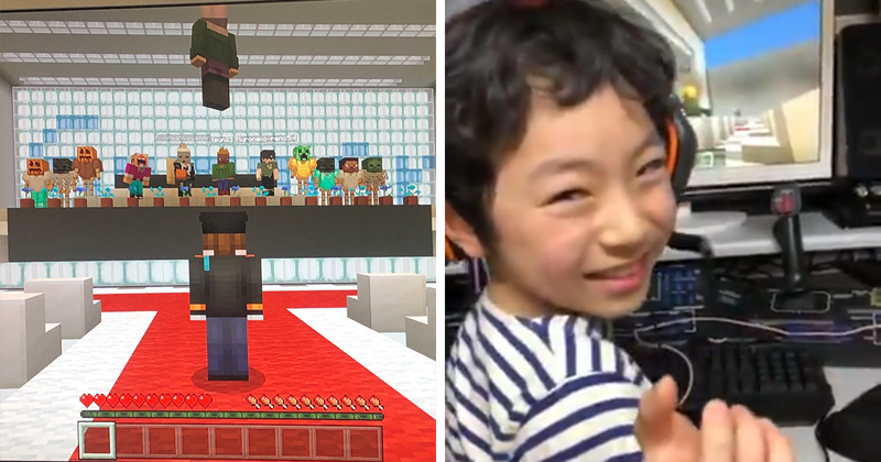 Японские школьники организовали выпускной вечер в Minecraft (10 фото + 1 видео)