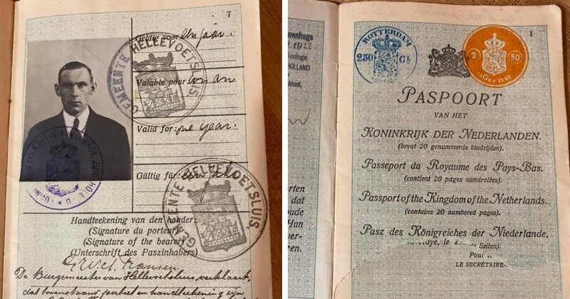 Как выглядел европейский паспорт 100 лет назад? (9 фото)