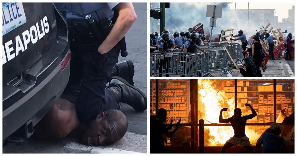 Пожары, погромы, анархия: после убийства полицейским чернокожего в американском городе вспыхнул бунт (11 фото + 6 видео)