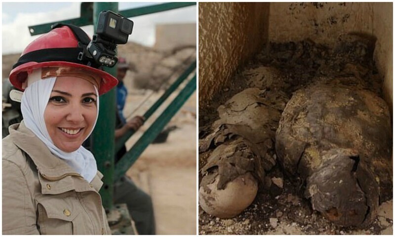 Археологи нашли в предполагаемой гробнице Клеопатры две позолоченные мумии (9 фото)