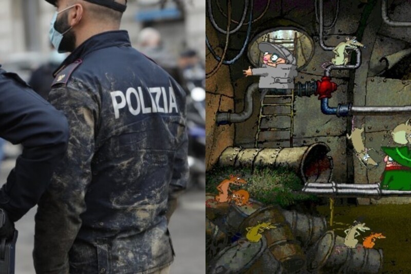 Грабители вылезли из канализационного люка и обчистили банк в Милане (5 фото)