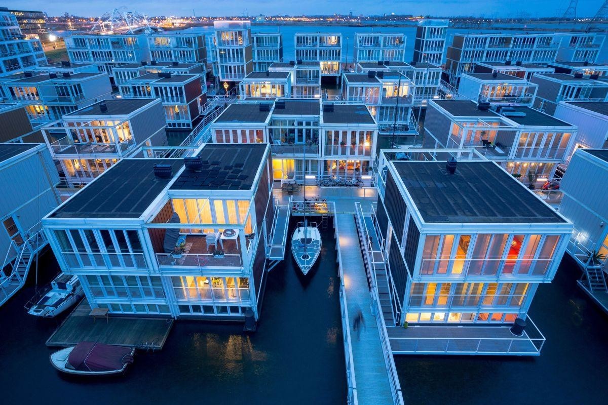 Айбург - район с плавучими домами в Амстердаме (12 фото)