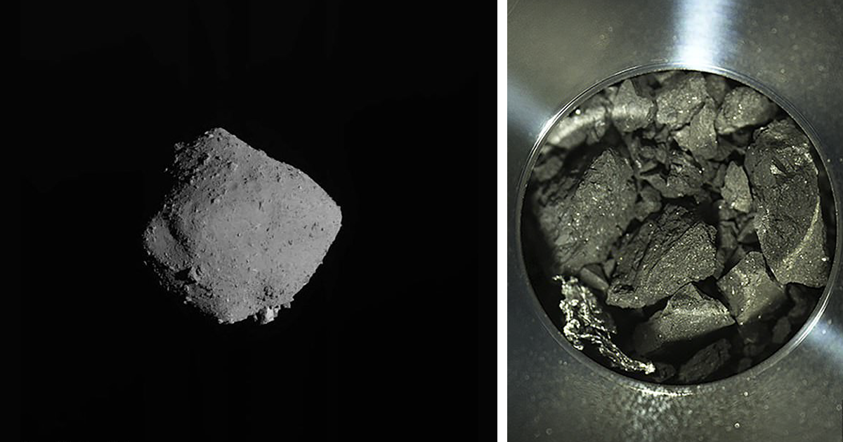 Ученые показали образцы грунта с астероида Рюгу (8 фото)