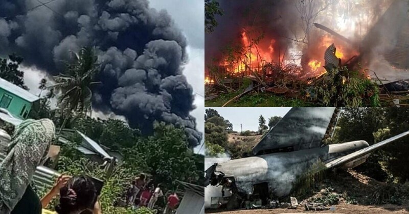 На Филиппинах разбился военный самолет с 85 людьми на борту (6 фото)