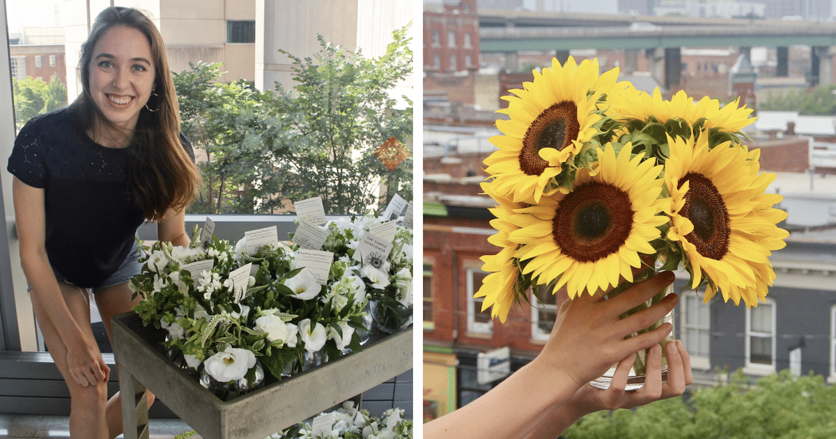 Врач собирает цветы на свадьбах незнакомцев, чтобы подарить их пациентам (7 фото)