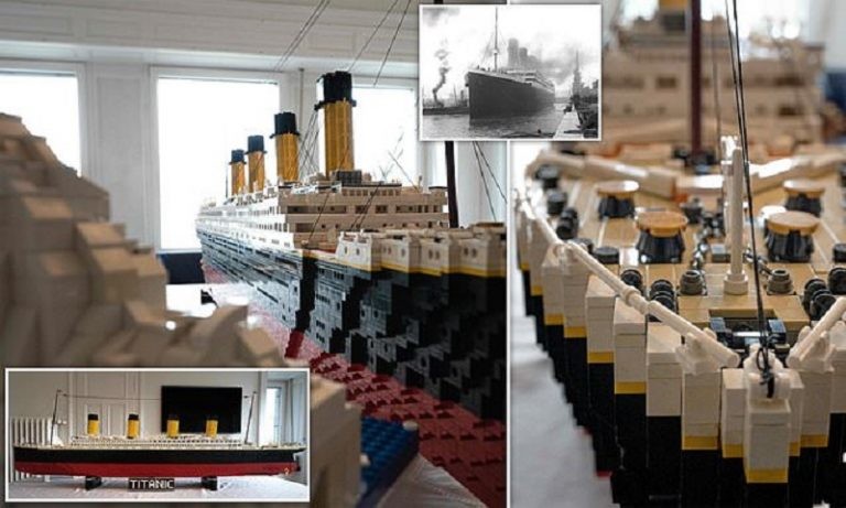 Копия Титаника из 25 000 игрушечных кубиков LEGO (12 фото)