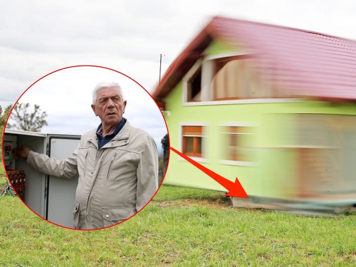 Мужчина построил вращающийся дом, чтобы его жена могла изменить вид из окна, когда захочет (7 фото + 1 видео)