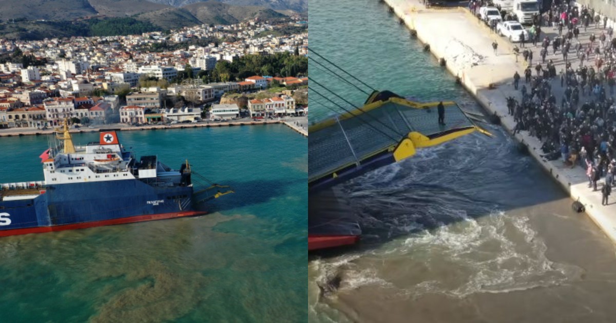 Греки заблокировали судно с материалами для постройки очередного миграционного центра (2 фото + 2 видео)