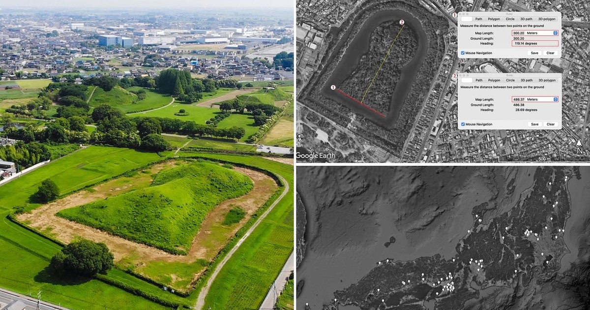 Ученые разгадали тайну расположения древних японских гробниц с помощью спутниковых снимков (7 фото)