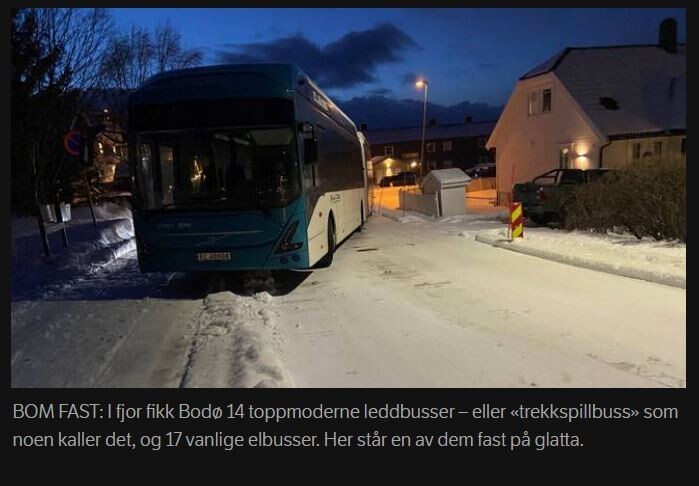 Электроавтобусы в Норвегии объявили бойкот населению (3 фото)