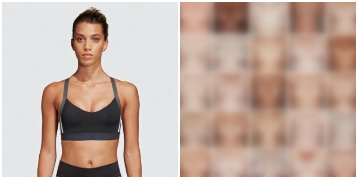 Adidas анонсировал новую линейку спортивных топов, опубликовав коллаж с женскими грудями всех размеров и цветов (3 фото)