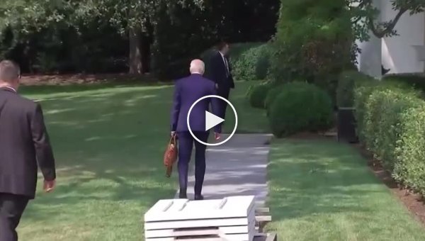 Президент США Джо Байден не понял, где находится и зашел в здание через кусты