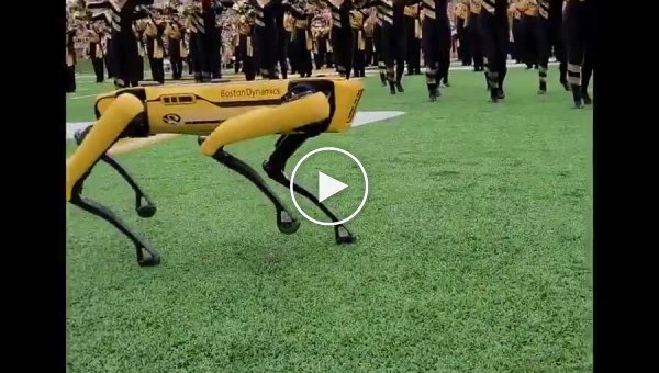 Робот Boston Dynamics станцевал с чирлидершами на стадионе