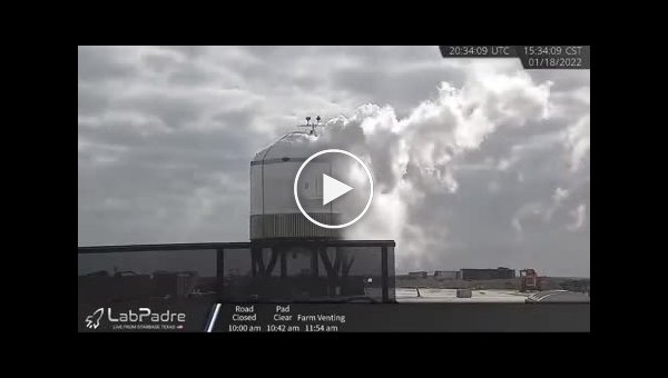 Разрушение ёмкости с жидким азотом на фабрике SpaceX в Техасе