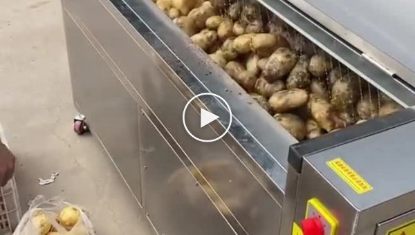 Интересный аппарат для чистки картофеля
