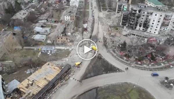 Так выглядит с воздуха освобожденная от орков Бородянка под Киевом